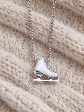 Ice skate shoe necklace